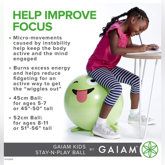 🔘Gaiam Stay & Play Ball, NWT/NIB, silver/gray color - Picture 10 of 11